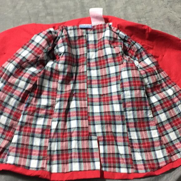 Baby Girl Red Trench Style Jacket 24 Months Flannel Lined Spring Summer - Picture 9 of 11
